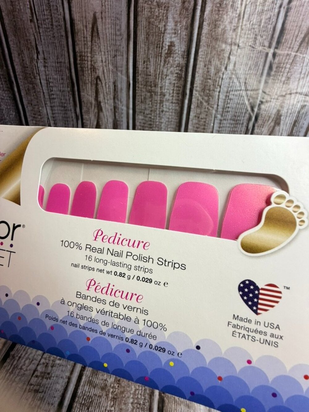 Strawberry Sunrise Pedicure Color Street Nail Polish Strips Pink Nail Polish